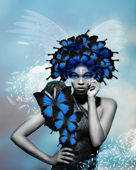 Butterfly composition Photoshop par Céline Delay